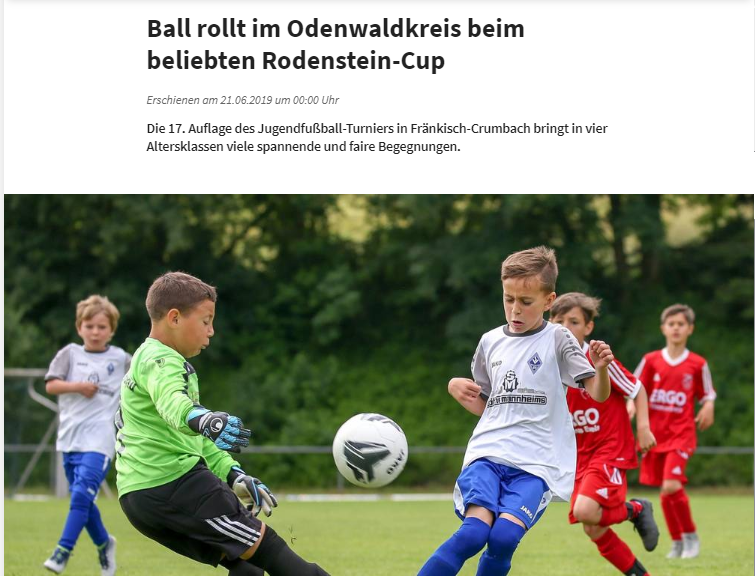 Ball rollt im Odenwaldkreis beim beliebten Rodenstein-Cup